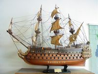 Модель кораблей LE SOLEIL ROYAL 1669 парус темный скрученный L85 cm (989009)